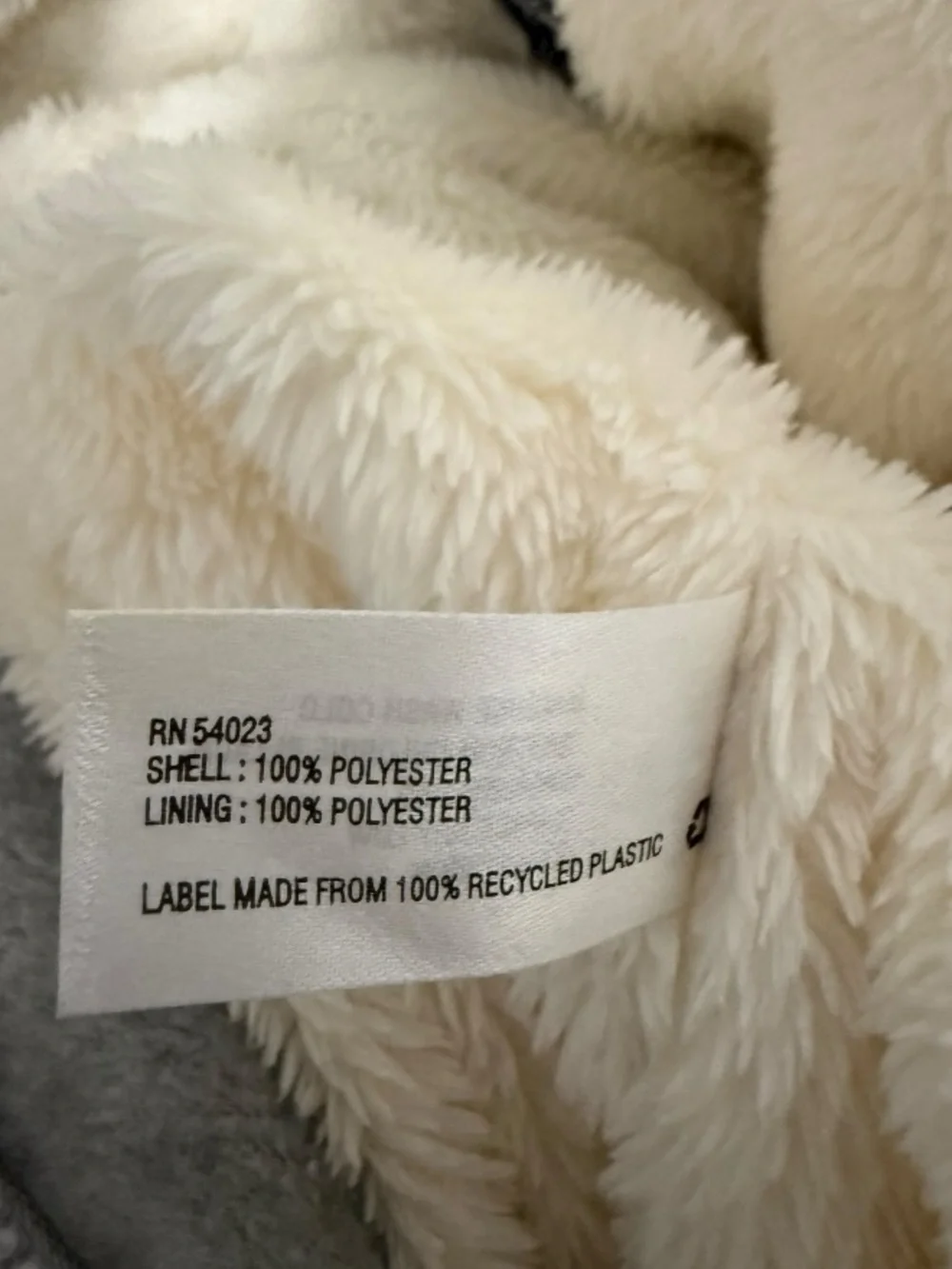 Baby Gap Gray Sherpa Bunting Snowsuit Bear Ears Hood 6-12 Months Winter Coat